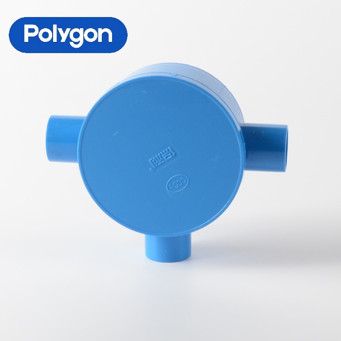Akan Polygon Four Way Through Round Junction Box
