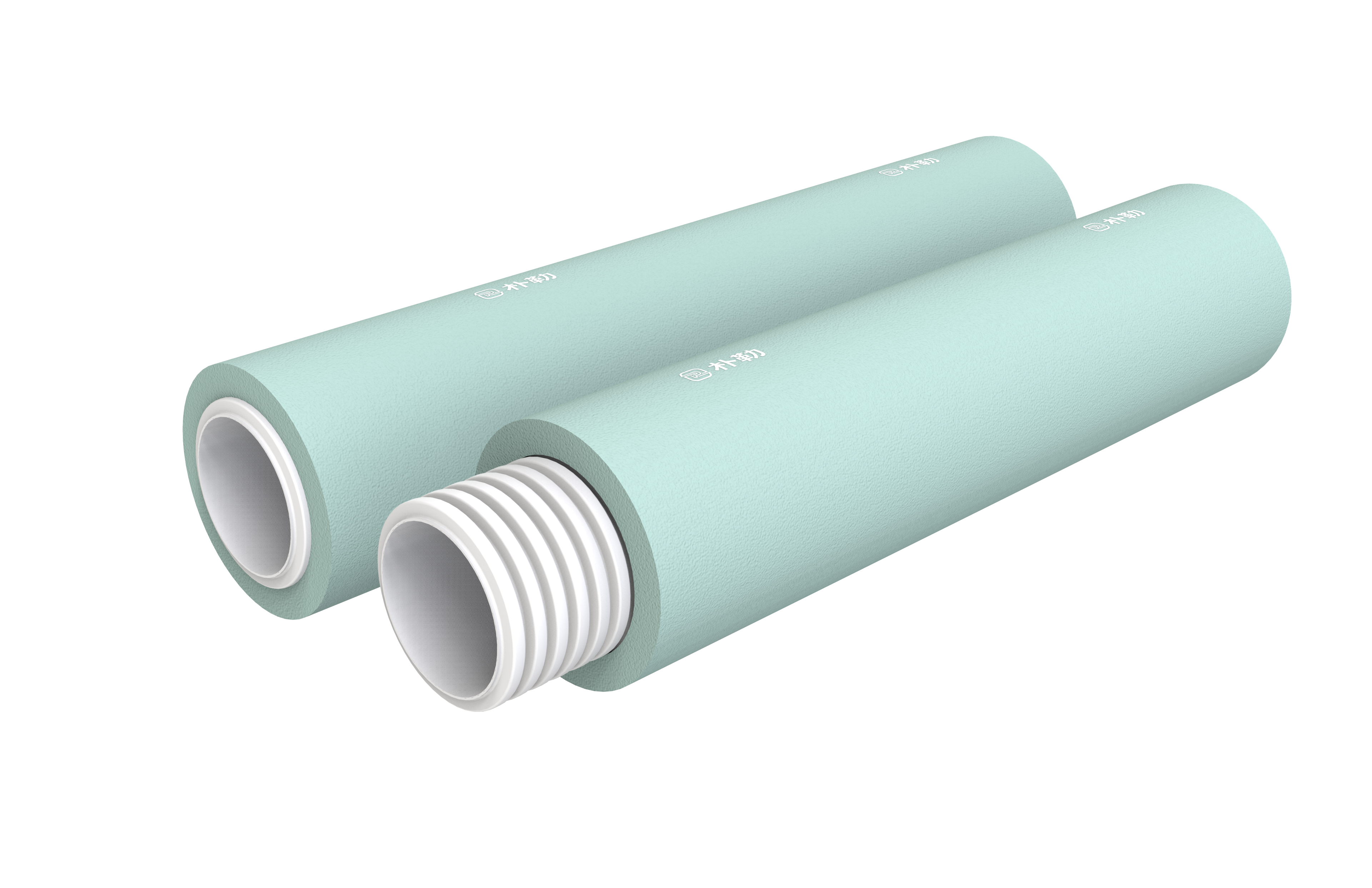 Polygon Sky Blue Fresh Air Flexible Insulated Circular Pipe