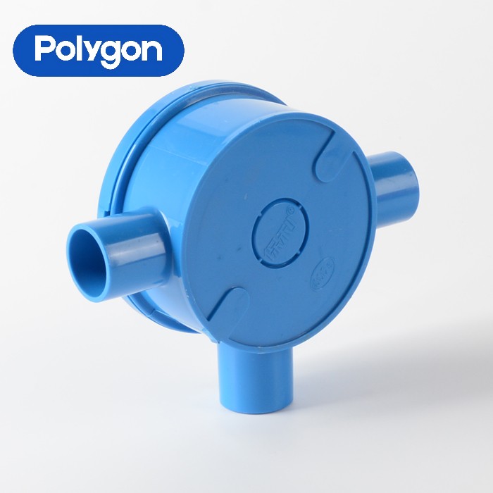 Akan Polygon Four Way Through Round Junction Box