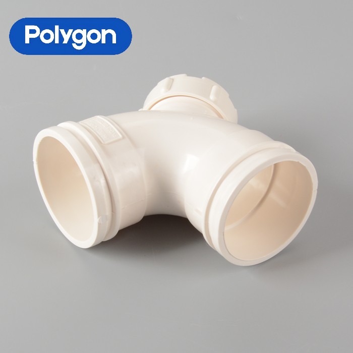 Polygon PVC 90°Elbow with Cleanout