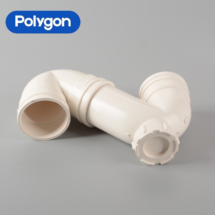 Polygon PVC Long S Trap With Cleanout