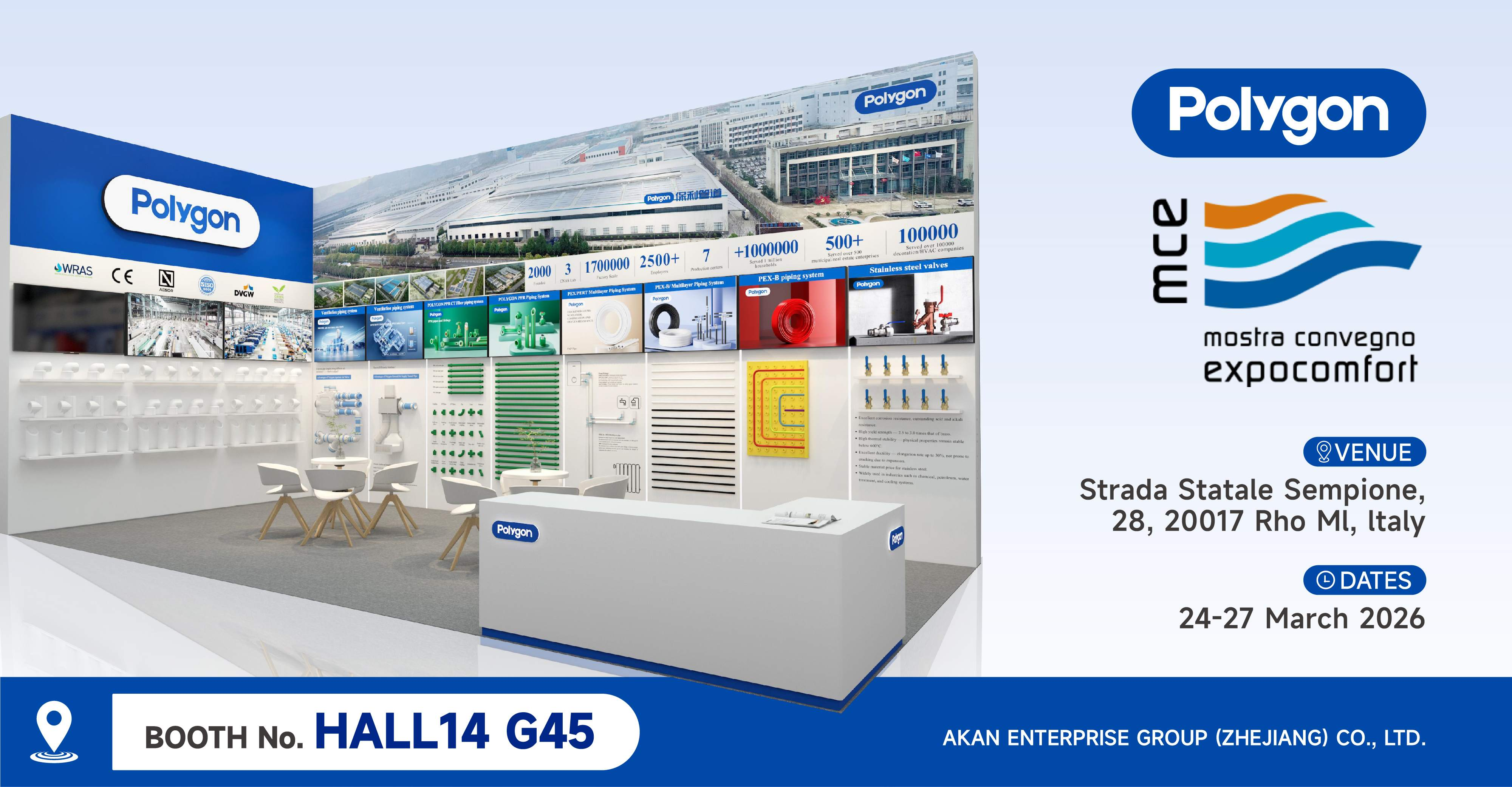 Polygon to Showcase at MCE 2026 in Milan, Exploring the Future of HVAC and Bathroom Industries​