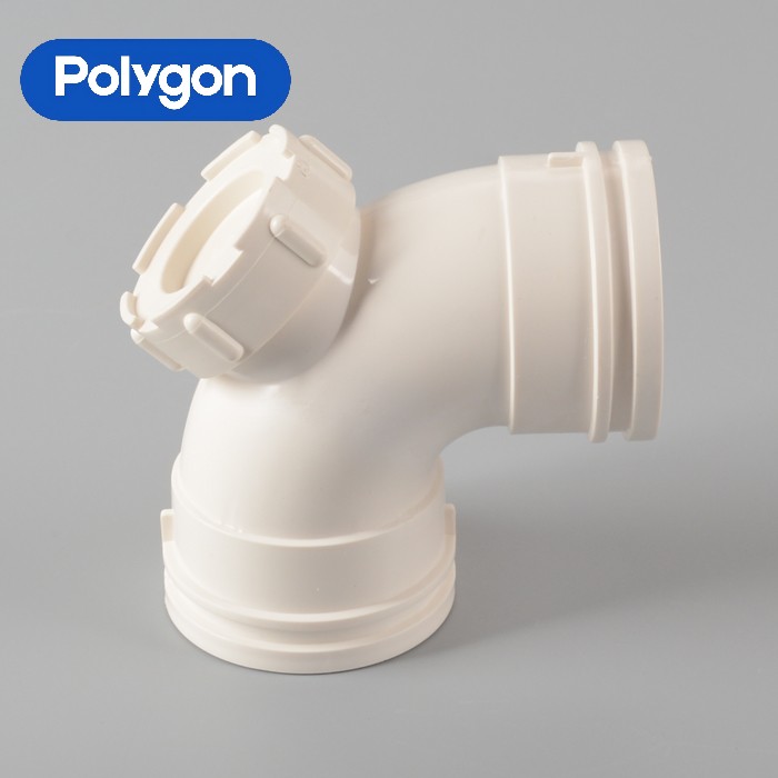 Polygon PVC 90°Elbow with Cleanout