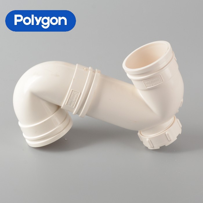 Polygon PVC Long S Trap With Cleanout