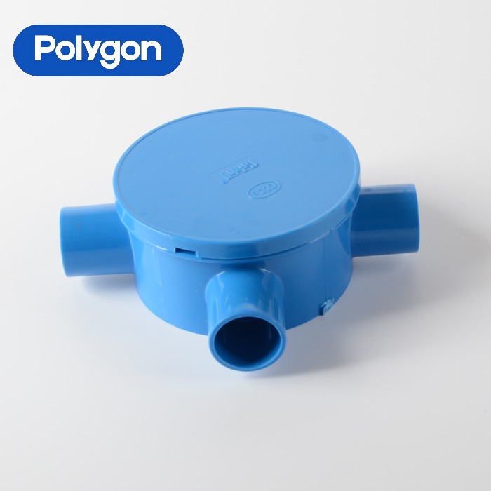 Akan Polygon Four Way Through Round Junction Box