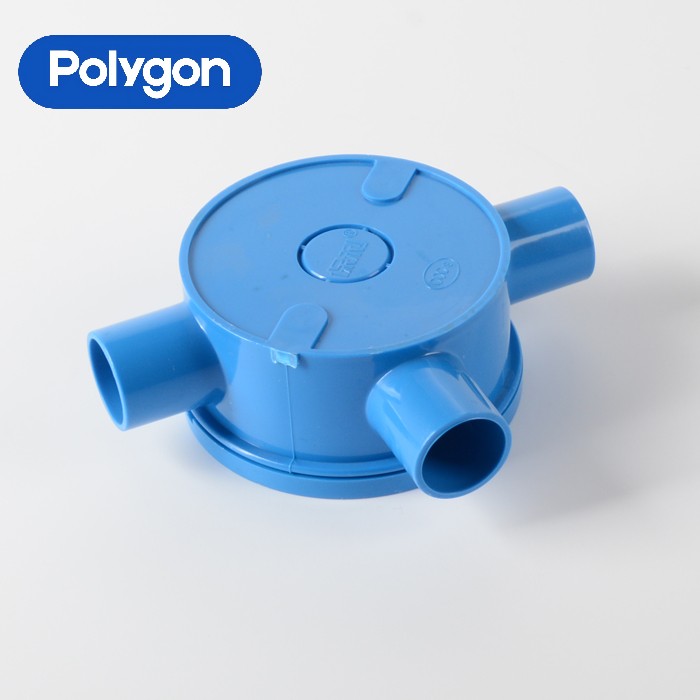 Akan Polygon Four Way Through Round Junction Box