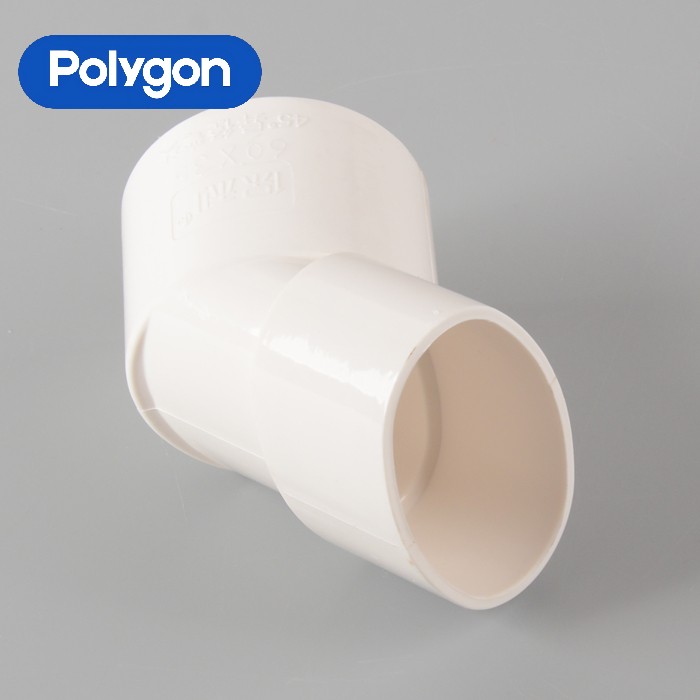 PVC Flat Pipe Series-Flat 45° Reducing Elbow