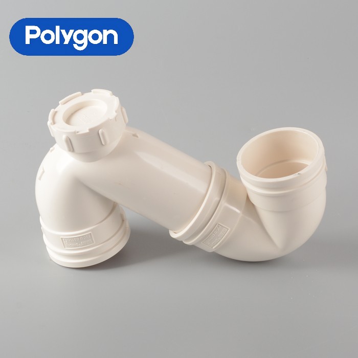 Polygon PVC Long S Trap With Cleanout