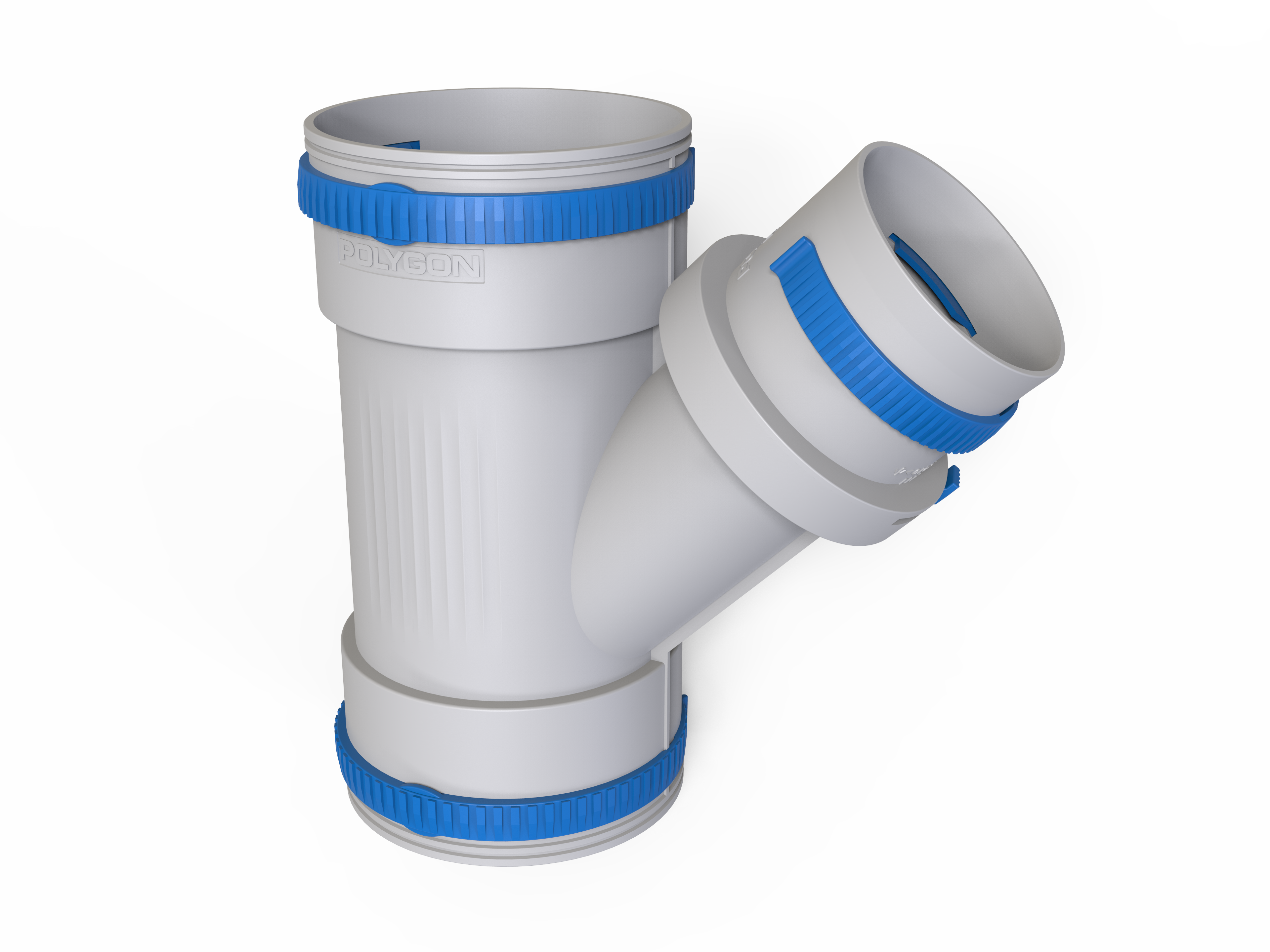Polygon Corrugated Equal Oblique Tee with Air Valve