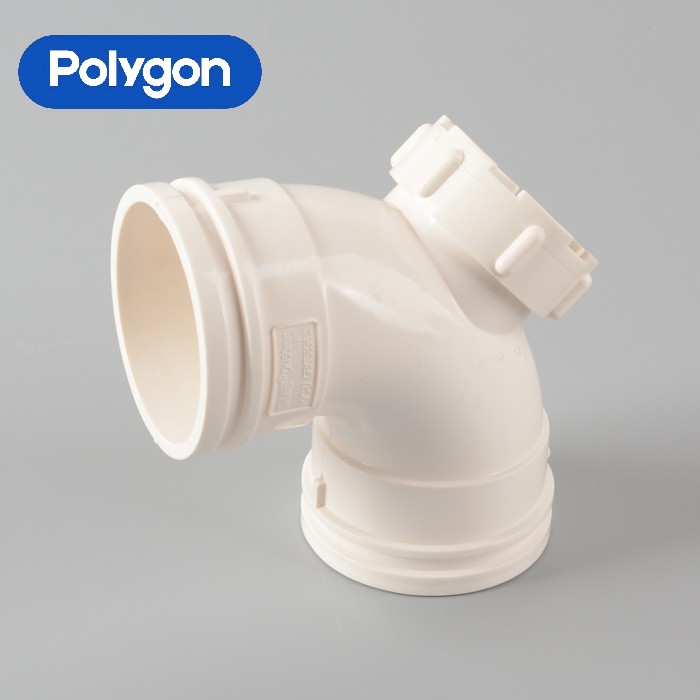 Polygon PVC 90°Elbow with Cleanout